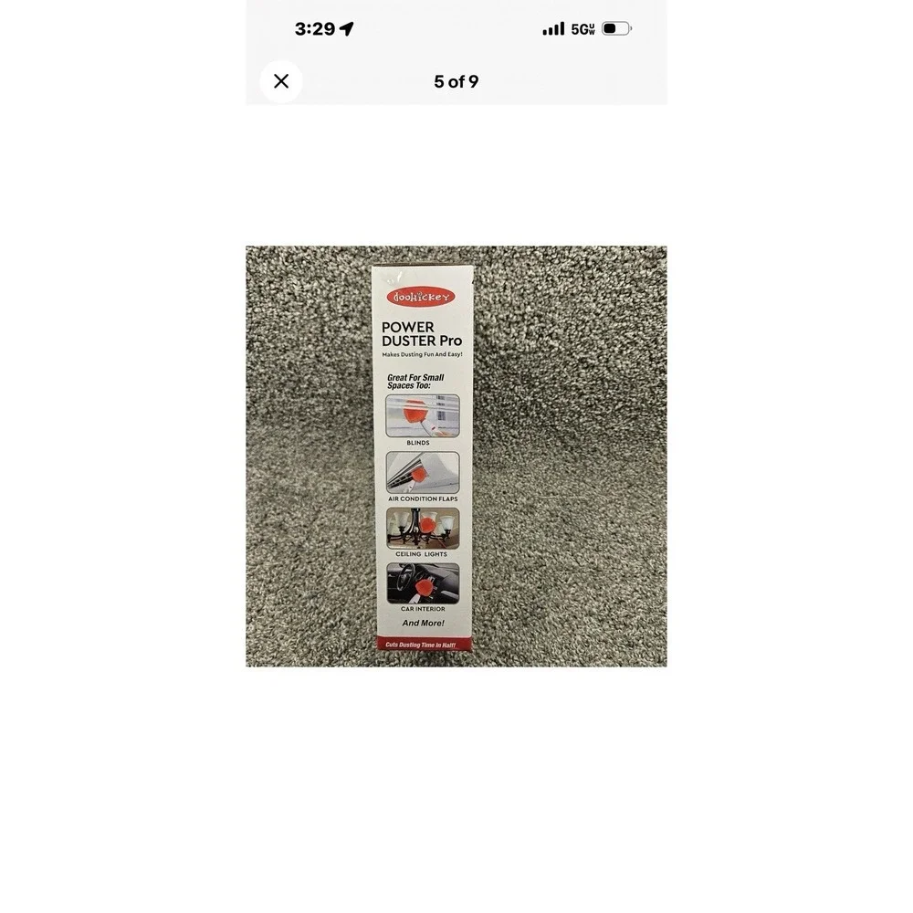 Motorized Power Duster Pro New-Dusting & Cleaning W/2 Duster Heads & Extension